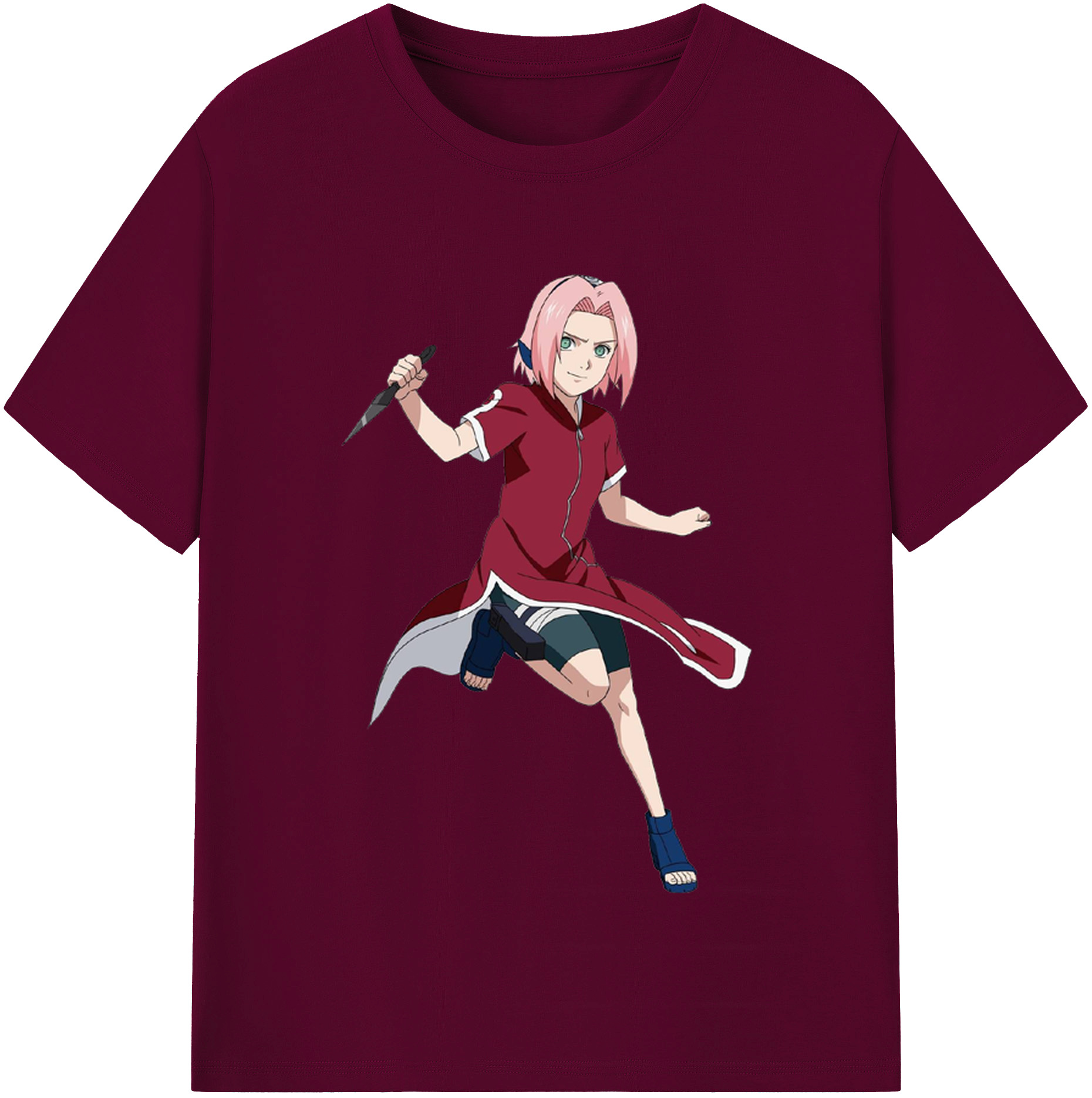 （画像用） NARUTO -ナルト- 春野サクラ Haruno Sakura レディースカジュアルプリントTシャツ（綿100％）